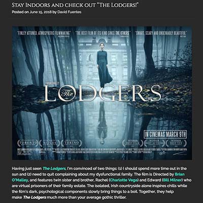 Stay Indoors and check out “The Lodgers!”